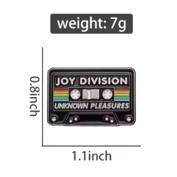 Joy Division 80s Music Tape Enamel Pin - Retro Punk Rock Brooch for Rocker Style - Picture 4 of 6
